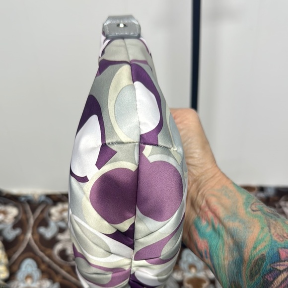 Coach purple & silver Coach Logo Bag EUC - Picture 7 of 12